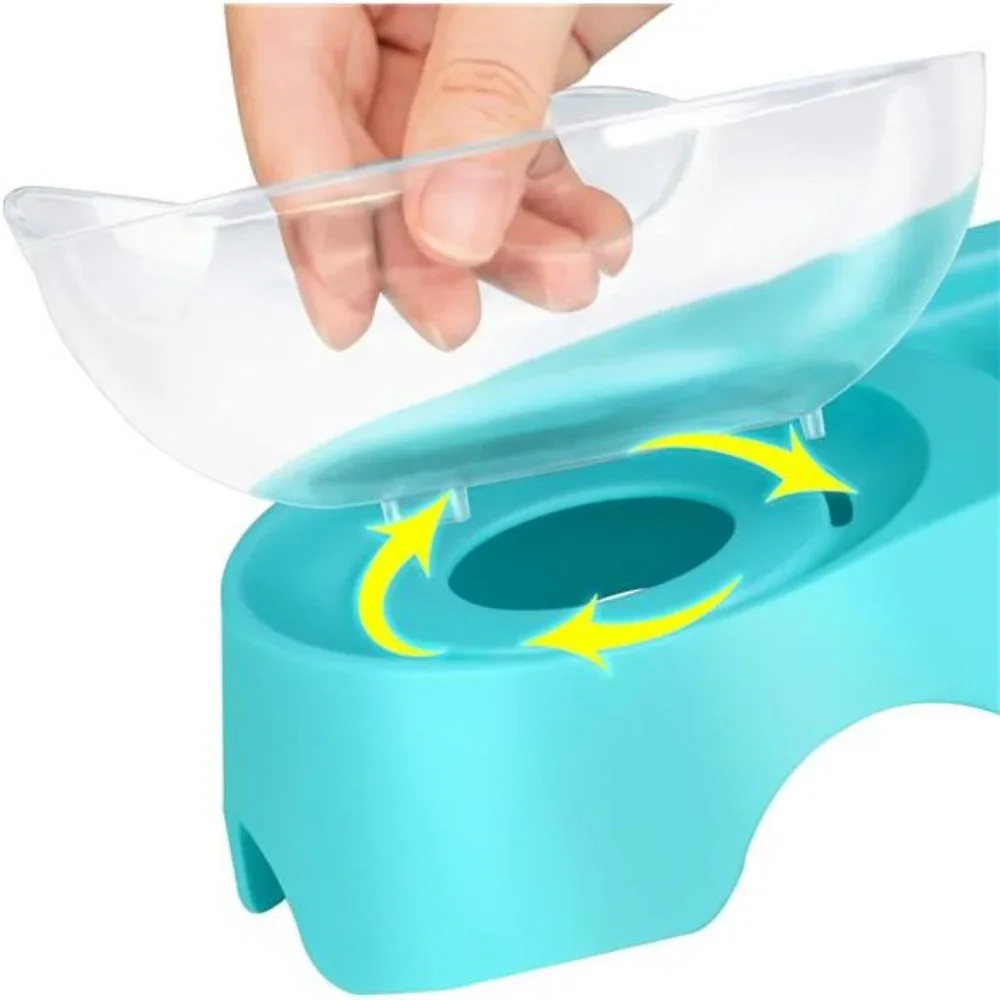 Double Kitty Bowls with 15° | Pet Feeding Bowl for Small cat and Puppy | Blue